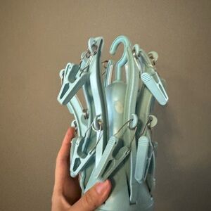 Blue Hanging Clip Organizer